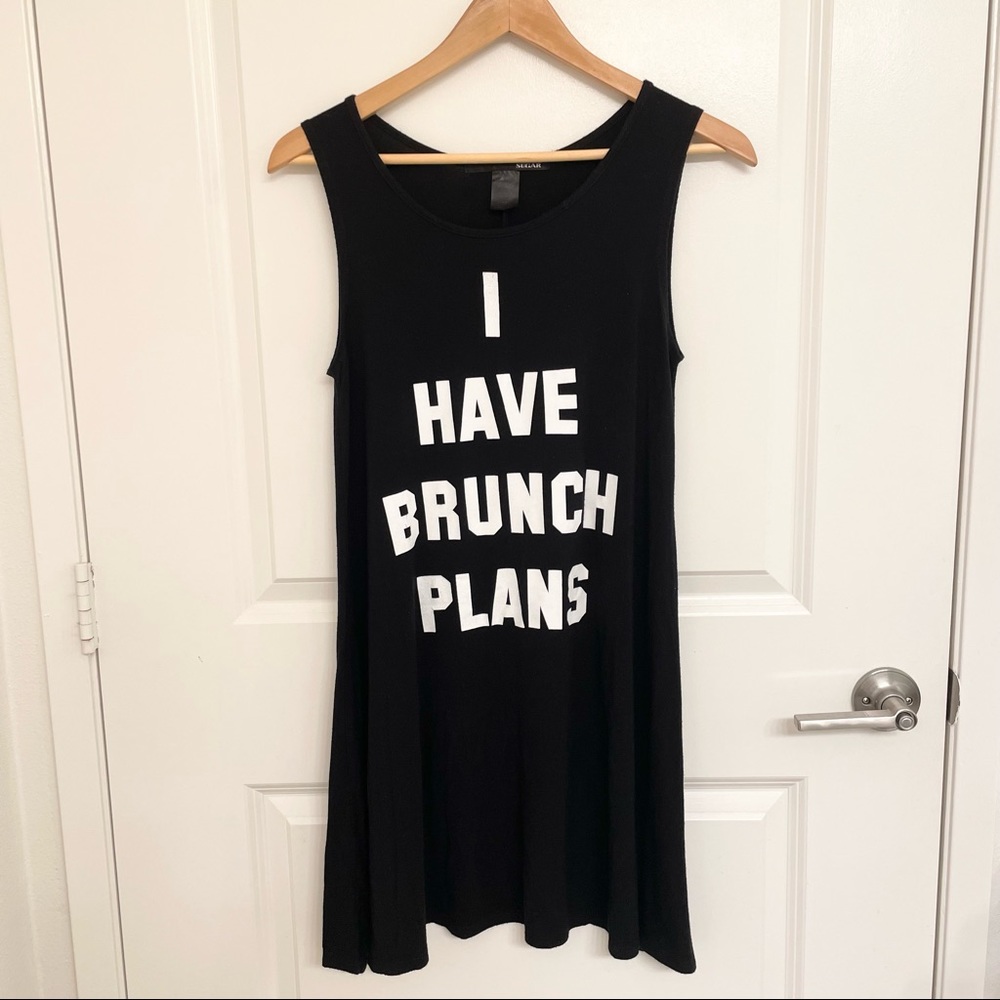 Rebel Sugar I Have Brunch Plans T Shirt Tank Dress XS